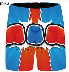 KYKU бренд мультфильм шорты Для мужчин Голубые Гавайи Пляжные шорты войны брюки-карго Повседневное Готический Для мужчин s Короткие штаны 2018