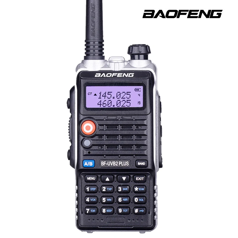 BaoFeng Bf-Uvb2 Plus Walkie Talkie высокой мощности 8 Вт ЖК-дисплей/светодиодный свет двухсторонние радио UHF+ VHF 136-174 МГц+ 400-520 МГц 4800 мАч