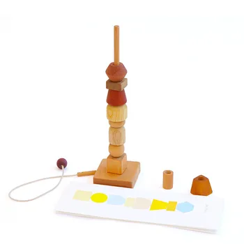 

Beaded Building Around The Beads Early Education Toys Children's Wooden Baby Puzzle Threaded Shaped String Line Set