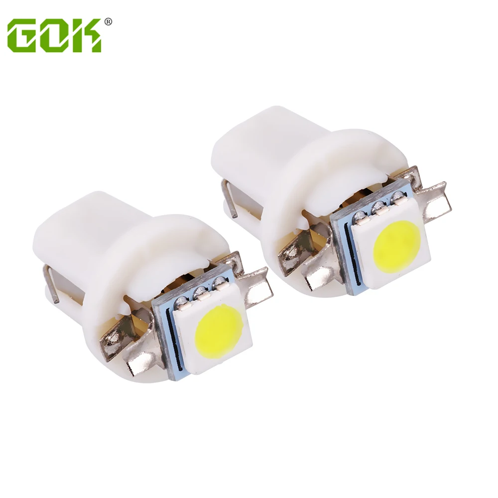 100 x T5 Светодиодная лампа B8.5D светодиодный автомобильный Индикатор 5050 LED t5 SMD