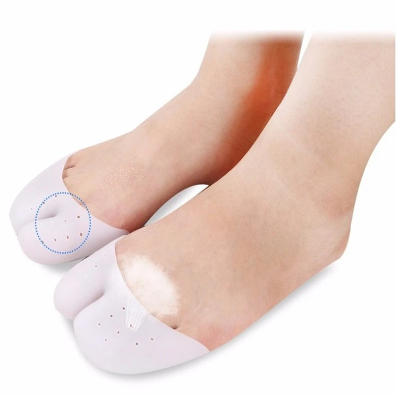2pc Silicone Foot Pads Hallux Valgus Corrector Toe Pads Orthopedic Braces Cushion Pads Insole Pedicure Bunion Foot Protector