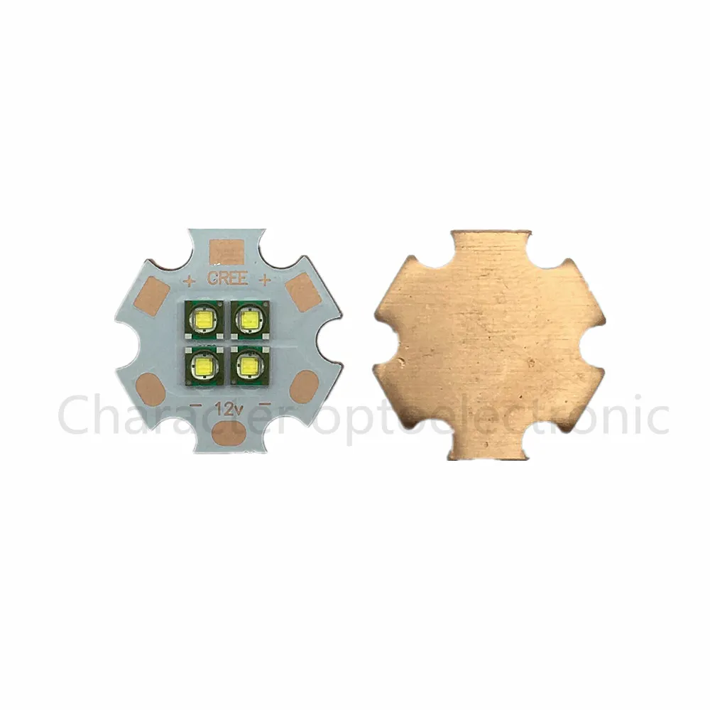

1pcs Cree XPE 4Chip 3V/6V/12V LED Cool white 6000-6500k Emitter instead of MCE XML LED with 20MM Cooper PCB