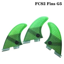 Surfboard FCS2 G5 fins Black/Blue/Red/Green color Honeycomb Fibreglass fin Tri fin set