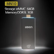 BBEN MN10 Windows10 Mini pc 3G Ram 64G Rom Intel Apollo Lake N3350 HD Graphics 2.4GHZ&5GHZ Dual Wifi BT4.0 Mini PC Computer