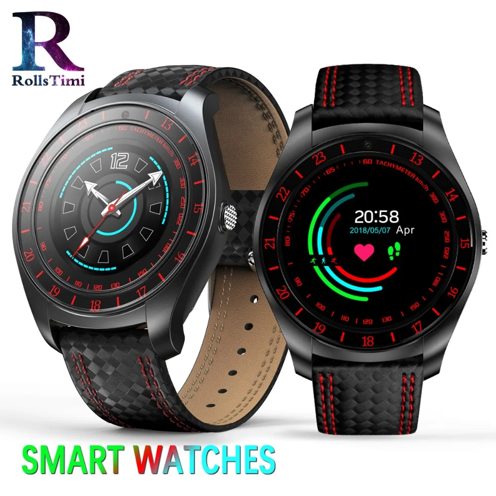 

Smart Watches Men Bluetooth Fitness Tracker Sports Smartwatch With Camera Heart Rate Wristband Support SIM IOS Android Pedometer