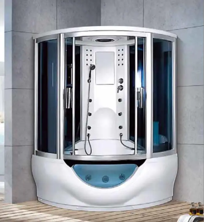 

1500X1500X2250mm Double Person Bathroom Steam Shower Enclosure Mult-Functional Computer Control Wet Sauna Room 7036