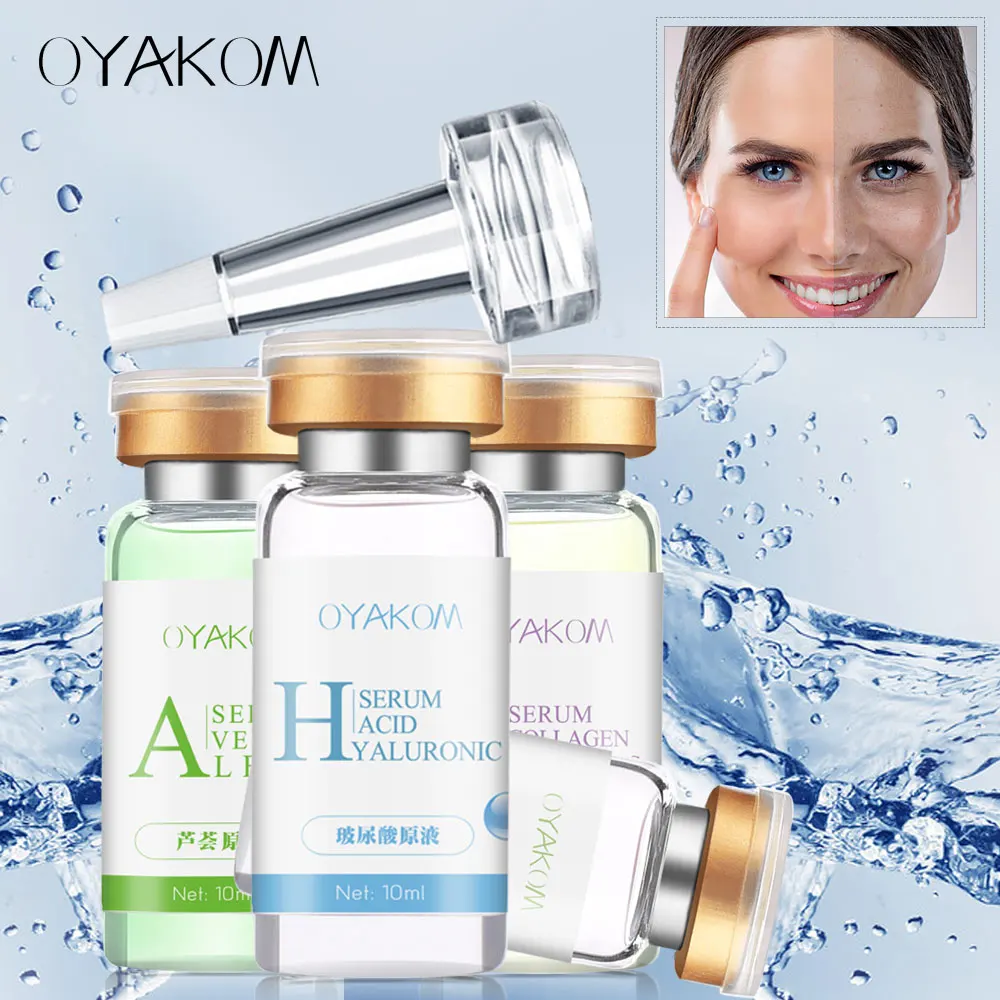 Hyaluronic Acid+aloe Vera+collagen Peptides Serum Face Moisturizer Vitamin C Whitening Snail Serum Skin Care Anti-Aging Cream