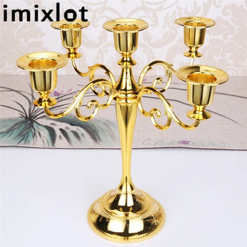 Imixlot Metal Alloy Candle Holder 5 arms/3 arms Candle Stand