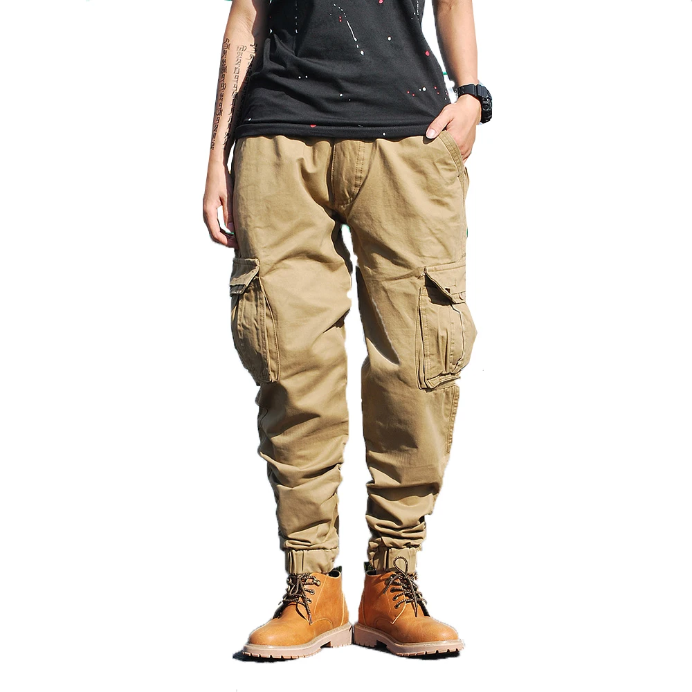 Новые бегунов Для мужчин брюки-карго Повседневное брюки Для мужчин качество уличная Спортивные штаны военная карандаш удобные брюки Для