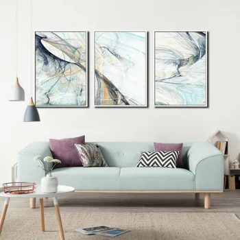 

3 Pieces Modern Abstract Line Psychedelic Canvas Paintings Wall Art Pictures Posters Prints Decoration Living Room