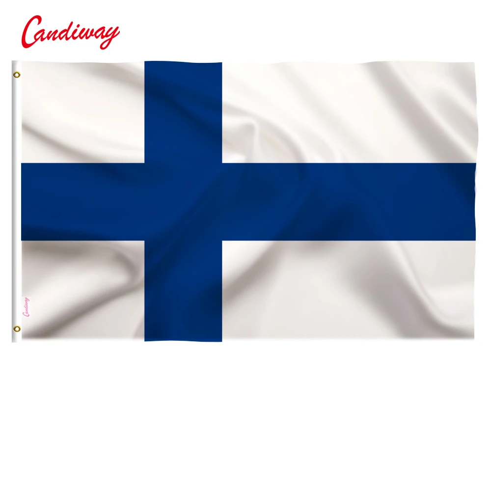 Флаг Финляндии Suomen tasavalta Republiken 3x5 футов супер полиэтиленовый баннер Suomi