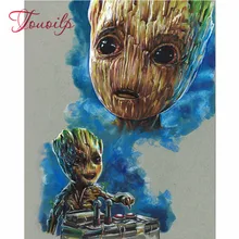 Алмазная живопись феи ребенок Грут алмазная живопись на заказ полный квадратный и круглый значок с вышивкой в виде ромба foto конфеты бар ручка ужас