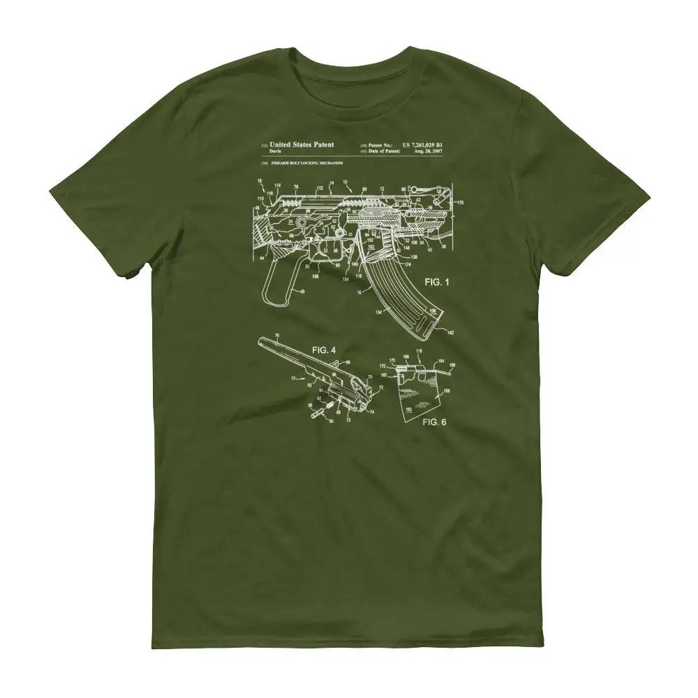 

Ak-47 Rifle Bolt Lock Patent T-Shirt - Rifle, Firearm Shirt, Weapon Patent Shirt, Gun Patent, Gun , Ak-47 , Ak-47 Patent Hoodies
