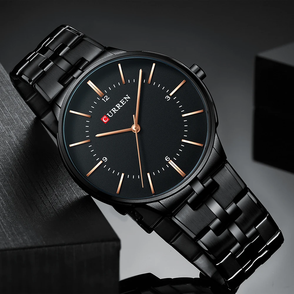 Curren black watch price clearance