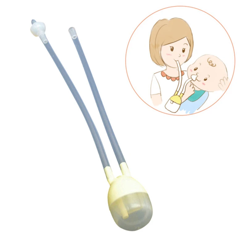 

Newborn Baby Safety Nose Cleaner Vacuum Suction Nasal Mucus Aspirator Flu Protections New Baby nose cleaning tweezers Tool
