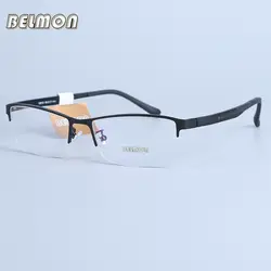 Belmon оправа для очков Мужская компьютерная оптическая с диоптрией близорукость сталь с прозрачным объектив очки Рамка для мужского RS12012