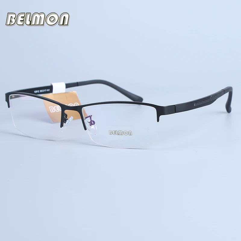 

Belmon Eyeglasses Frame Men Computer Optical Prescription Myopia Nerd Clear Lens Eye Glasses Spectacle Frame For Male RS12012