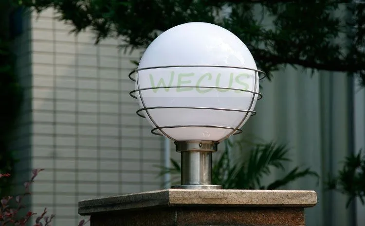 Напольный светильник в форме шара, белый креативный садовый светильник, забор, жилой коридор, двор, E27 светильник s