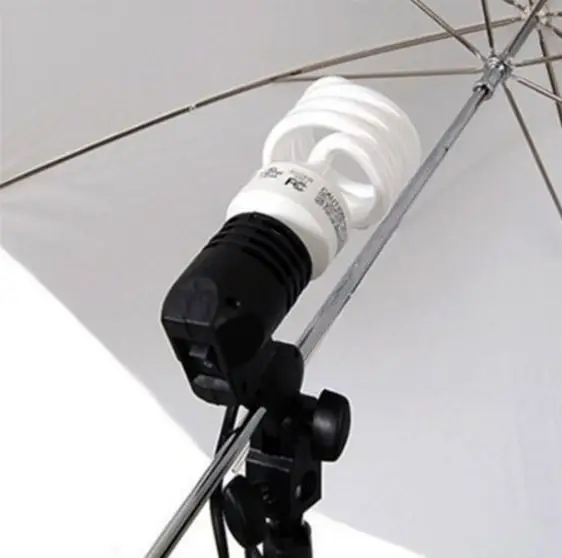 Комплект для фотостудии Amopofo 3 + три лампочки/E27 Поворотная розетка/подставка