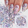 1 boîte ongles sirène paillettes flocons brillant 3D hexagone coloré paillettes paillettes vernis manucure ongles Art décorations TRDJ01-12 ► Photo 2/6