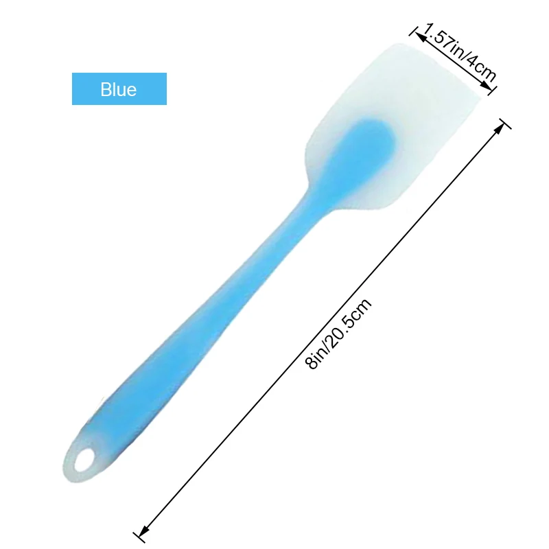 TEENRA силиконовая лопатка термостойкая лопатка для торта инструменты для выпечки кондитерских изделий миксер для мороженого совок кухонная лопатка для перемешивания Инструменты для торта - Цвет: Blue-S