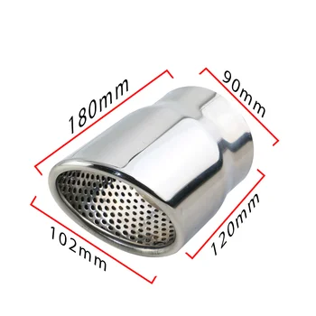 

Jzz universal high quality car exhaust tip round/slant outlet durable exhaust pipe inlet parts free shipping