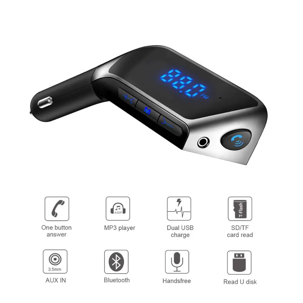 Bluetooth FM Transmitter For Car Transmitter Receiver for Car Aux Adapter Kit With Dual USB Car Charger,Hands Free call for Ip Bluetooth FM Transmitter For Car Transmitter Receiver for Car Aux Adapter Kit With Dual USB Car Charger,Hands Free call for Ip
