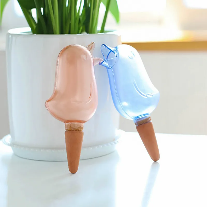 

1pcs Creative Cute Lazy Bird Shape Irrigation Kettle Transparent Automatic Watering Device Caring Gift for Friend