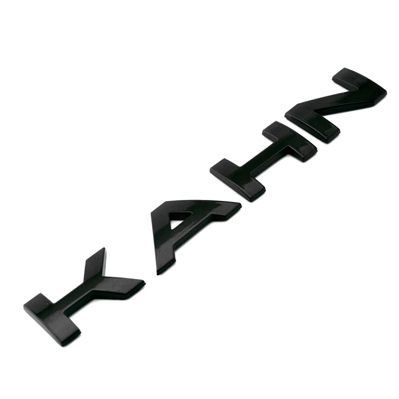 

Black KAHN Design Car Rear Trunk Badge Emblem Adhesive Sticker for Defender Discovery LUXURY Car Hood Ornament