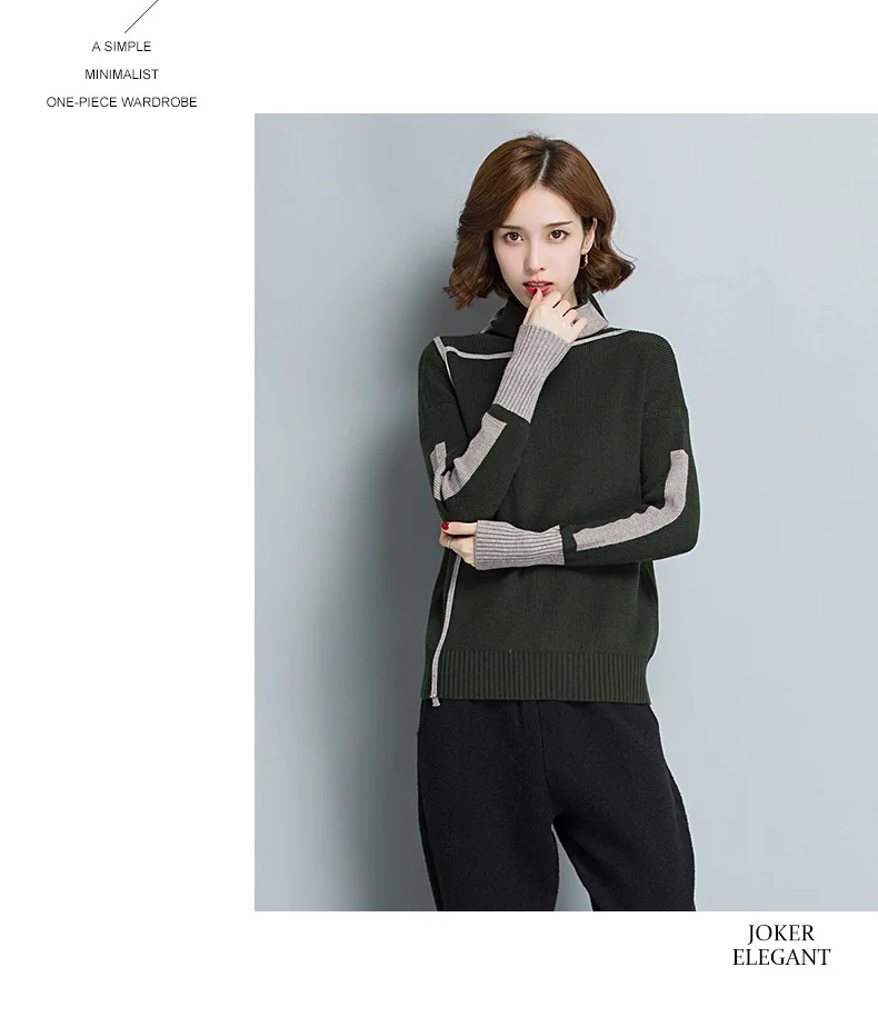 Max LuLu, Модный корейский стиль, джемпер для девушек, зимний трикотаж, женский полосатый пуловер с высоким воротом, повседневный Женский вязаный свитер