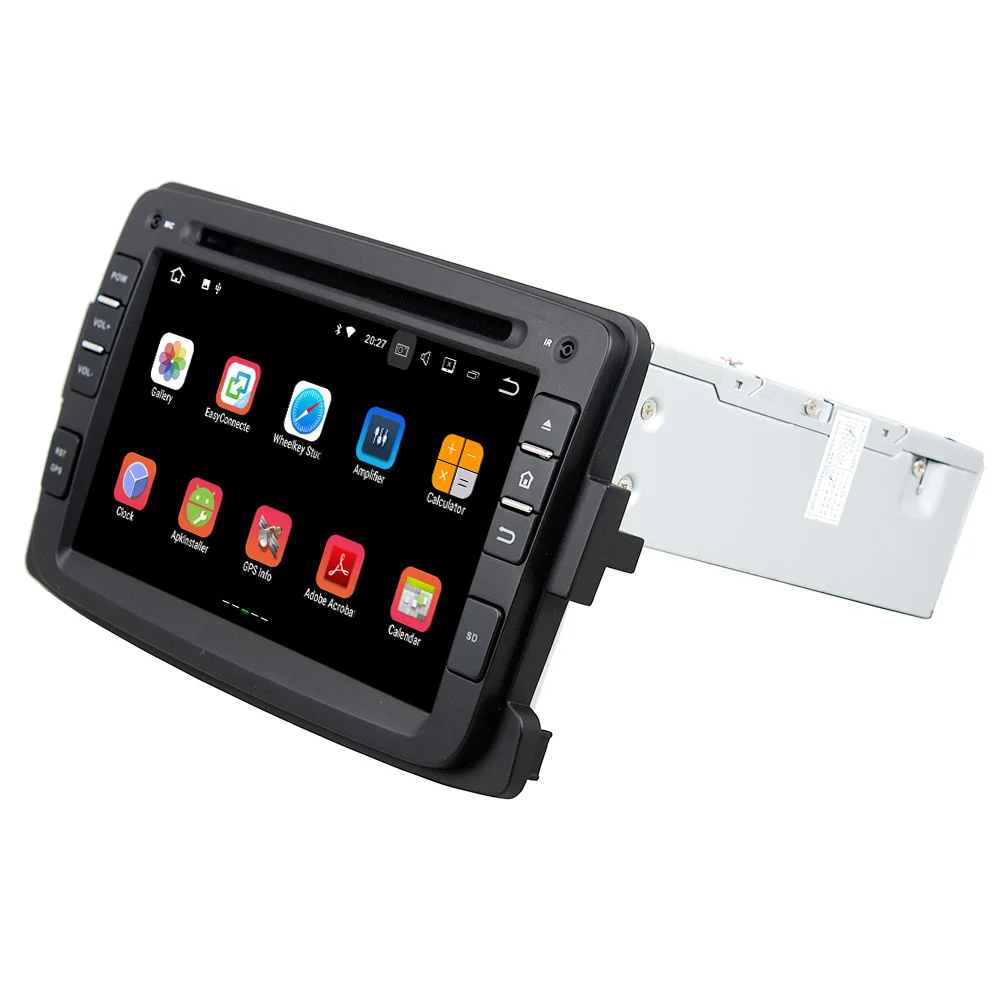 Clearance Eunavi 1 Din Android 7.1 2GB RAM Car DVD Player GPS Navi RDS Radio For Renault Duster 2012 2013 wifi Bluetooth steer control USB 1