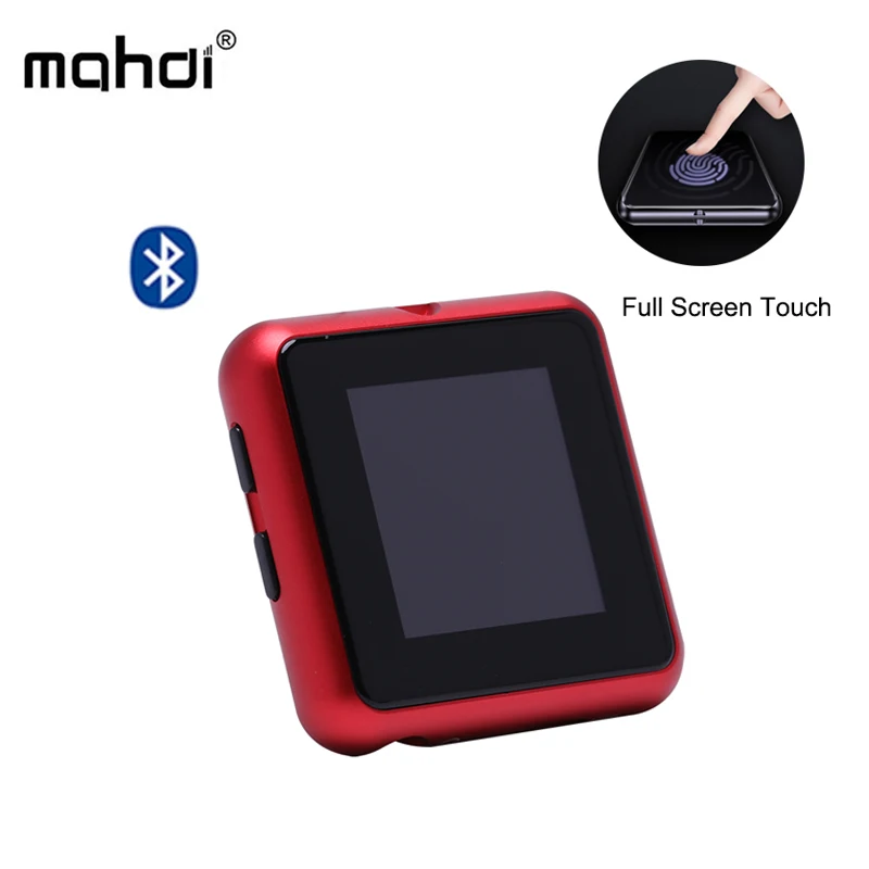 

Mahdi MP3 Player Bluetooth Radio FM Mini Digital Audio Player Portable USB Touch Screen Music Player Support TF Card with Clip