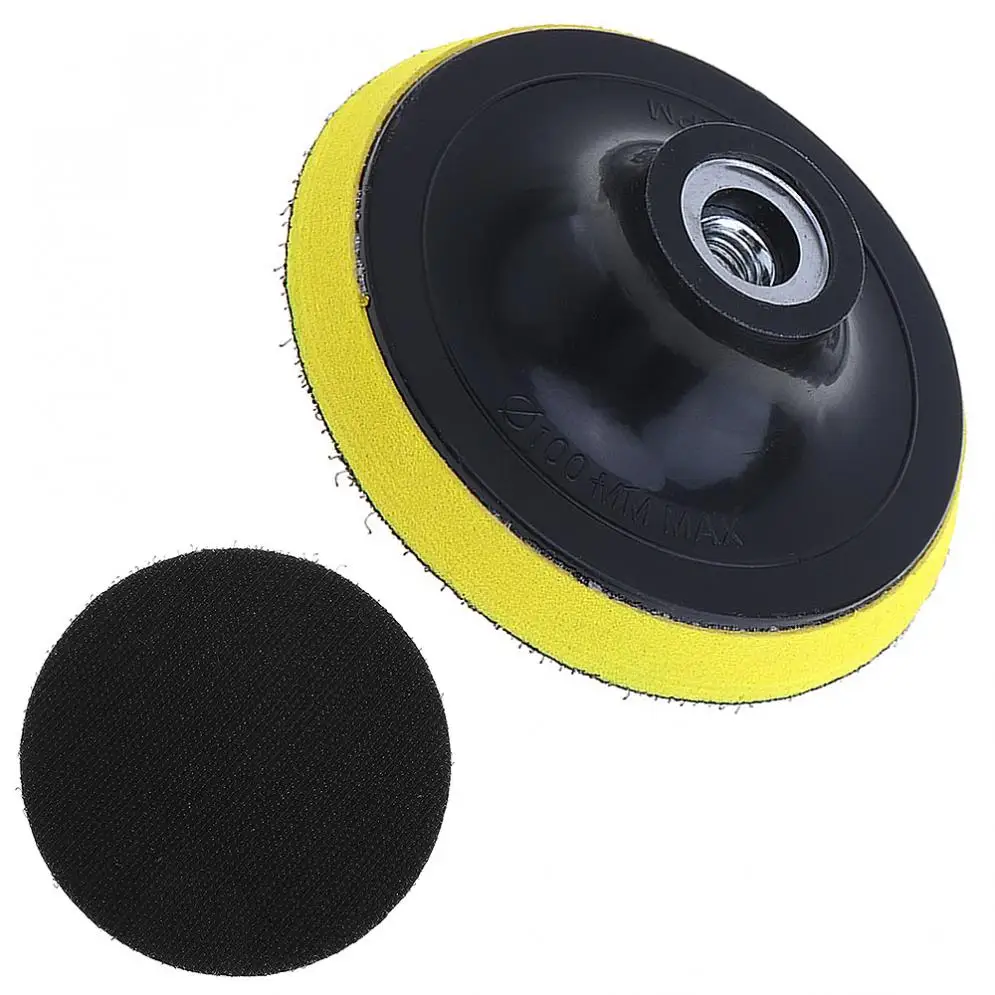 

4 Inch Adhesive Disc Electric Suction Pad Self-adhesive Sandpaper Disc with Threaded Hole for Automotive / Metal Polishing