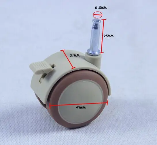 

Fashion Brand Baby crib rubber wheel the mute pin universal wheel crib accessories plug-in wheels with brake rod Crib silencer