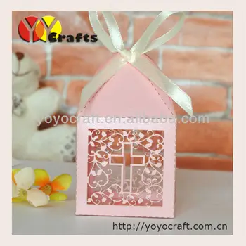 

Cross Design Christmas favor and gift packaging boxes Laser cutting favor gift packaging boxes for Chocolate