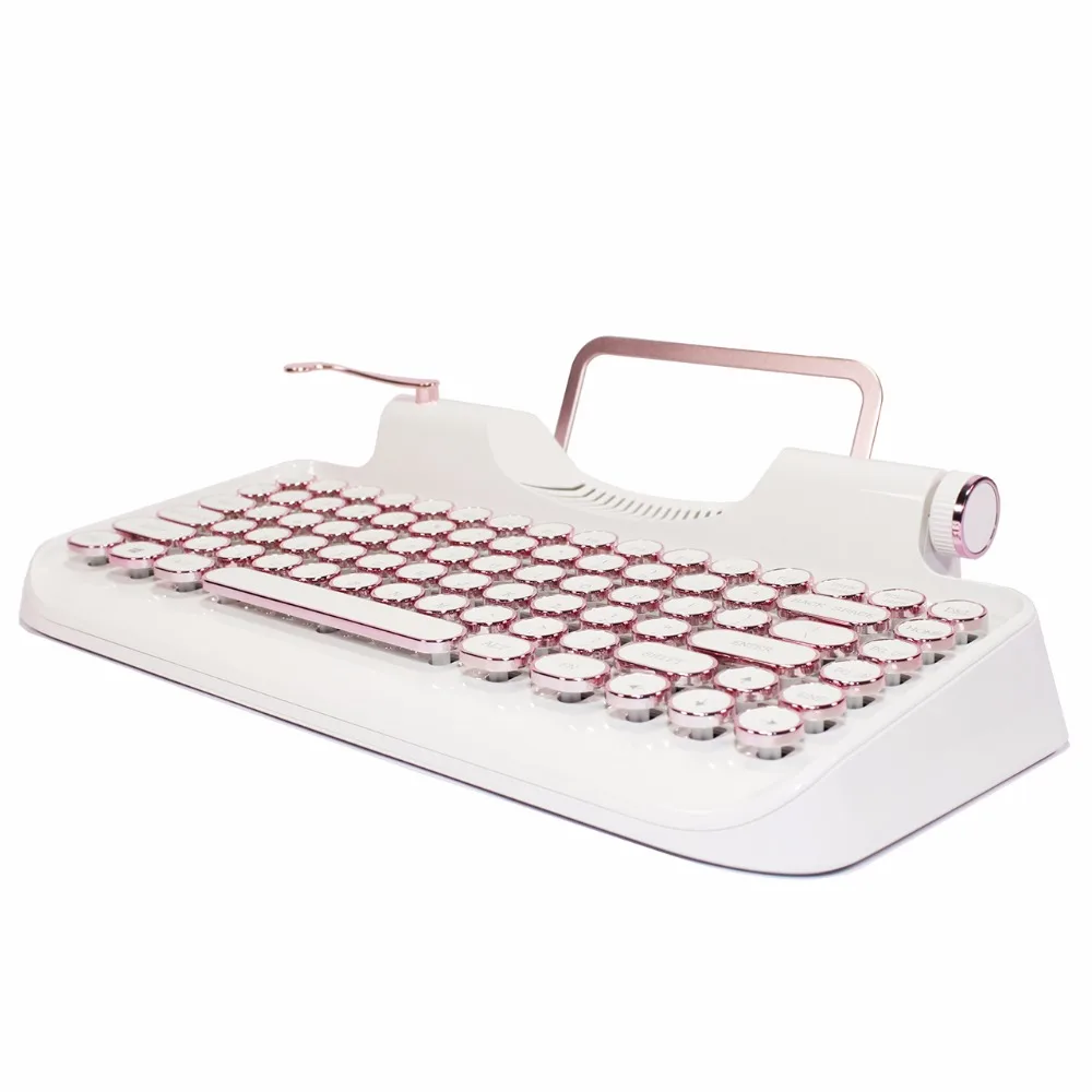 

HELLBOY USB &Bluetooth Mechanical keyboard restoring ancient ways Steampunk typewriter Blue switch