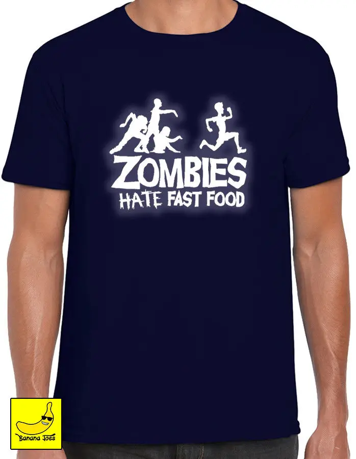Zombies Hate фаст-фуд футболка на Хэллоуин светящаяся страшное необычное платье жнец