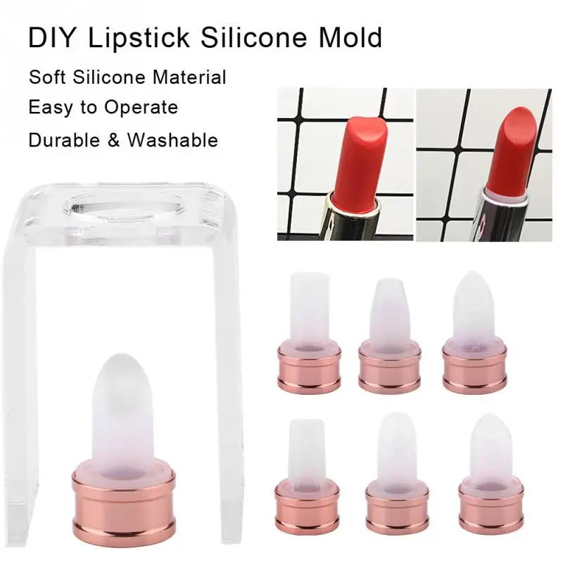 3pcs/set DIY Lipstick Mold Tool Kits 12.1mm Tube Lipstick Mold Homemade
