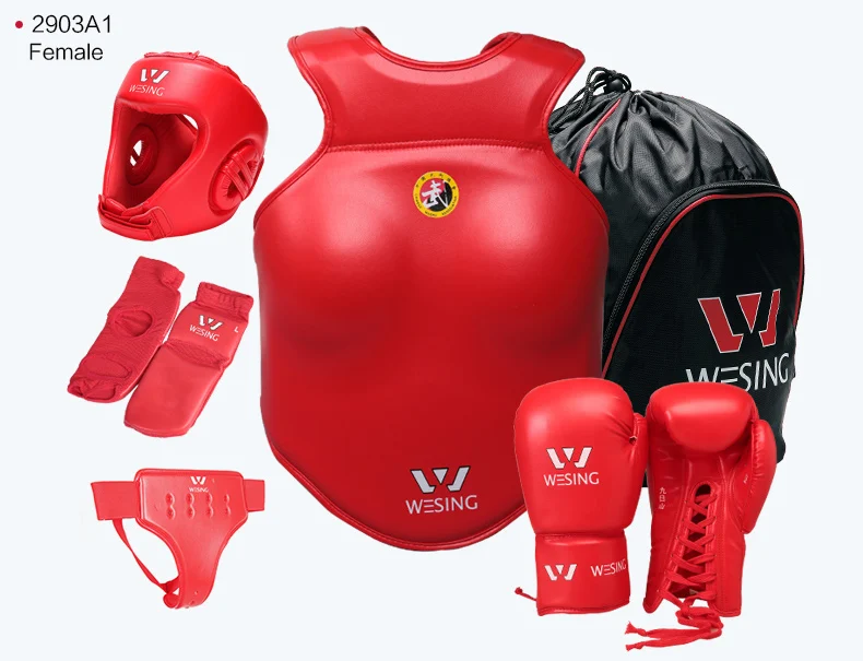 Wesing Sanshou, защита для ног на груди, защита для рук, каратэ, Экипировка для таэквондо спарринга, набор для бокса, защита тела, 6 шт., комплект оборудования