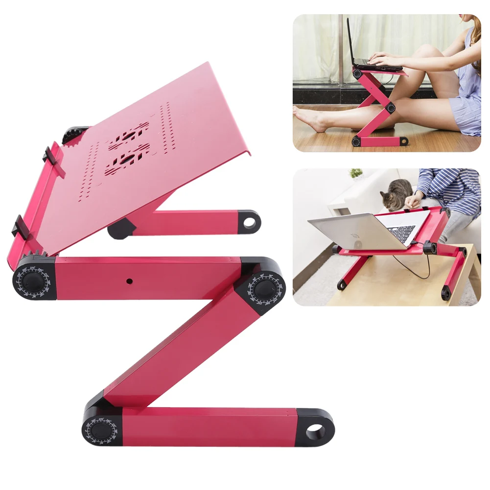 Image OCEA Adjustable Portable Folding red Laptop Desk Table Stand Bed Tray For PC Not