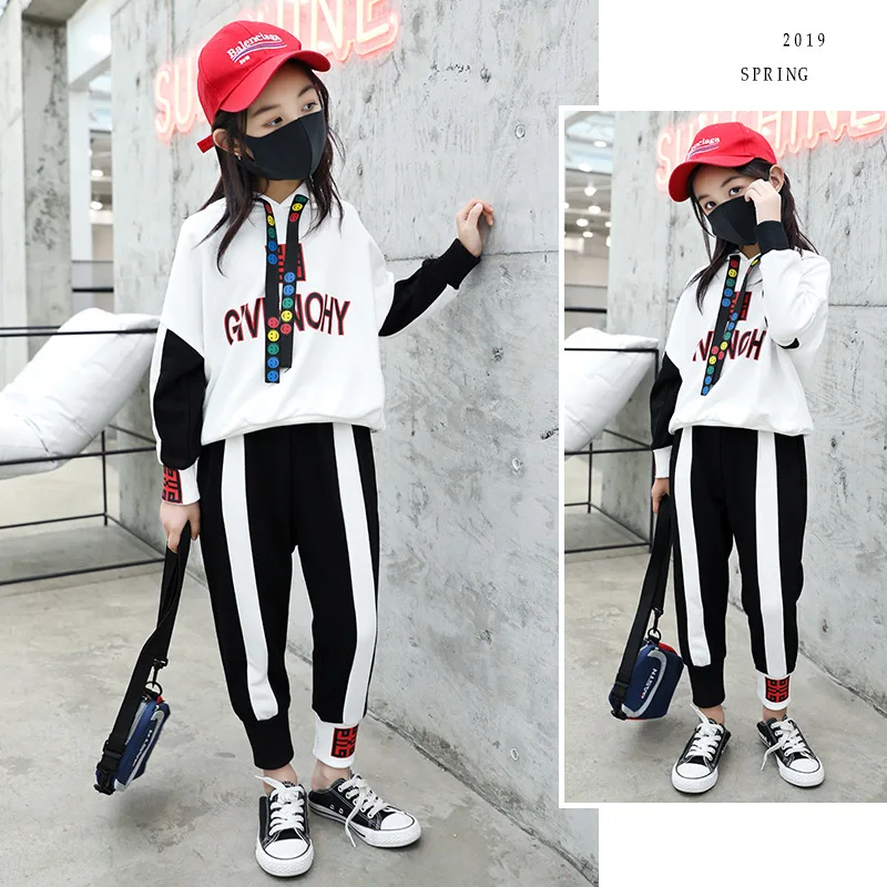 

Spring Autumn Baby Girls Clothes Suits Sport hiphop For Boys Pullover Coat Elastic Trousers Kids Outfits Children's Clthing