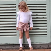 Летние шорты для маленьких девочек Детские короткие штаны с большим бантом для девочек, летние детские повседневные шорты Одежда для девочек шорты из полипропилена