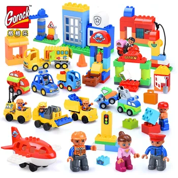 

GOROCK 6sets Original duplo blocks Classic Big Building Blocks City Series Figure Compatible Bricks Kids Toys Christmas Gifts