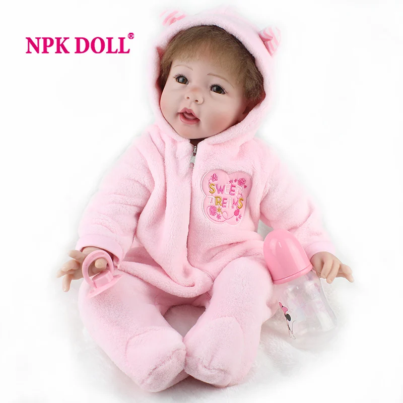 

NPKDOLL 55 cm Lifelike bebe reborn boneca Realistic bonecas princesas boneca silicone Handmade reborn silicone Doll For Girls