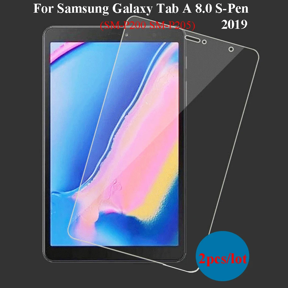 2 шт./лот 9 H закаленное Стекло пленка для Samsung Galaxy Tab 8,0 с S Pen 2019 SM-P200 P205 защита экрана планшета взрыв-proo