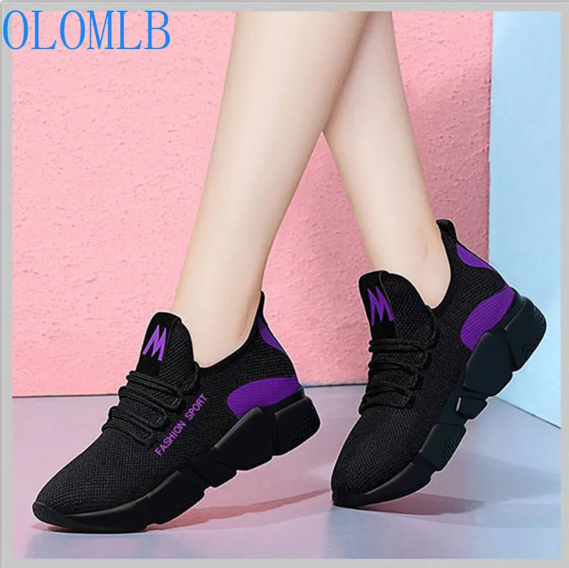 

2019 Spring Women Fashion Mesh Lace-up Sneakers Vulcanized Shoes Ladies Casual Shoes Breathable Walking Mesh Flats