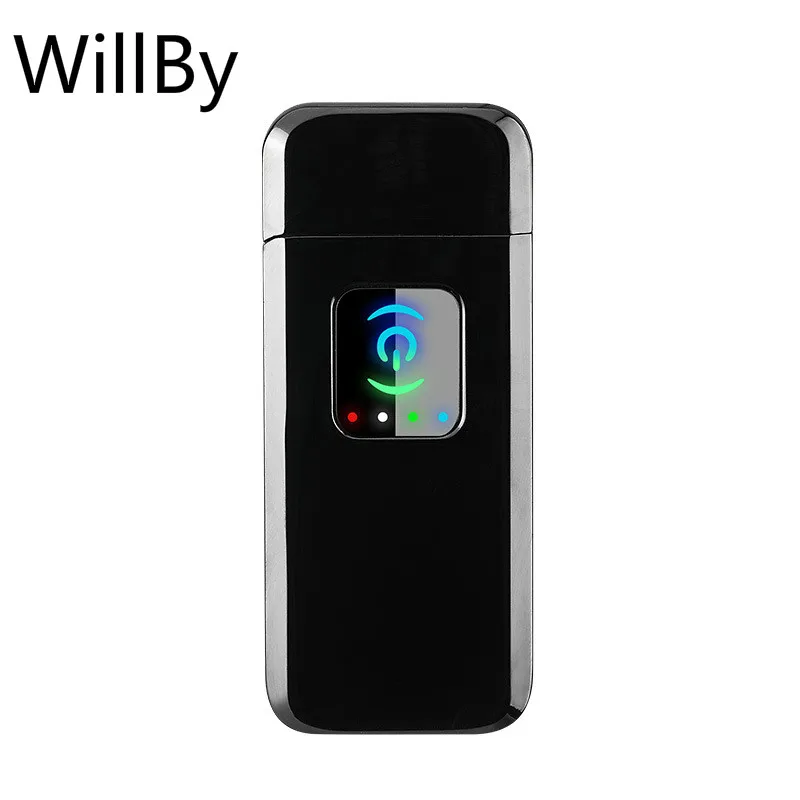 

2PCS/LOT Touch Metal Windproof LCD Induction USB Charging Electronic Cigarette Lighter