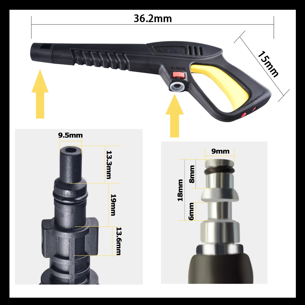 0360° Rotary Nozzle Pressure Washer Gun Lance 14Mpa/140bar For Lavor VAX 