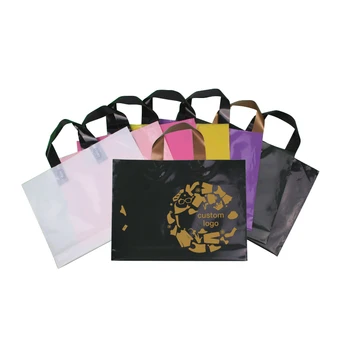 

200pcs 42*40+10cm Soft Loop Handle Logo Printed Shopping Bag T-Shirt Customized