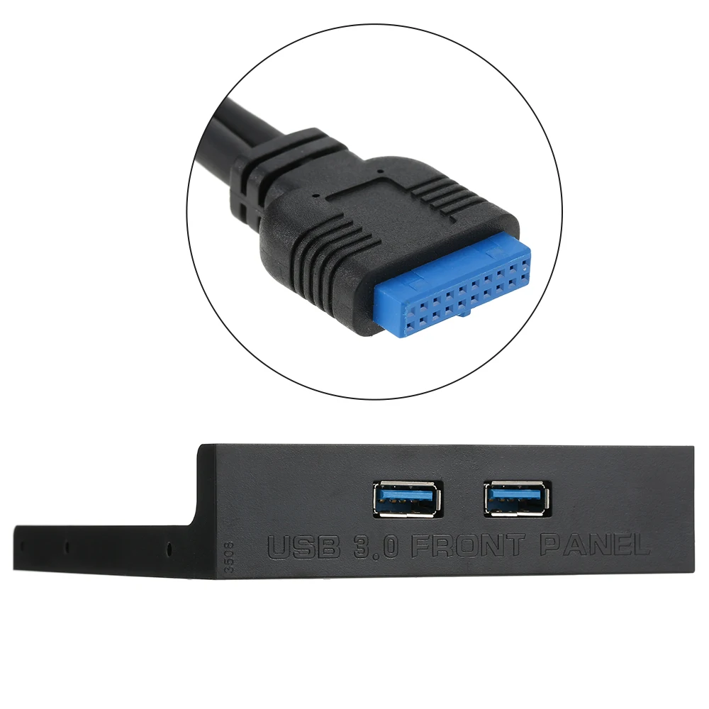 USB 3 0 Передняя панель концентратор 2 порта расширительный отсек 20 Pin к USB3.0 60 см